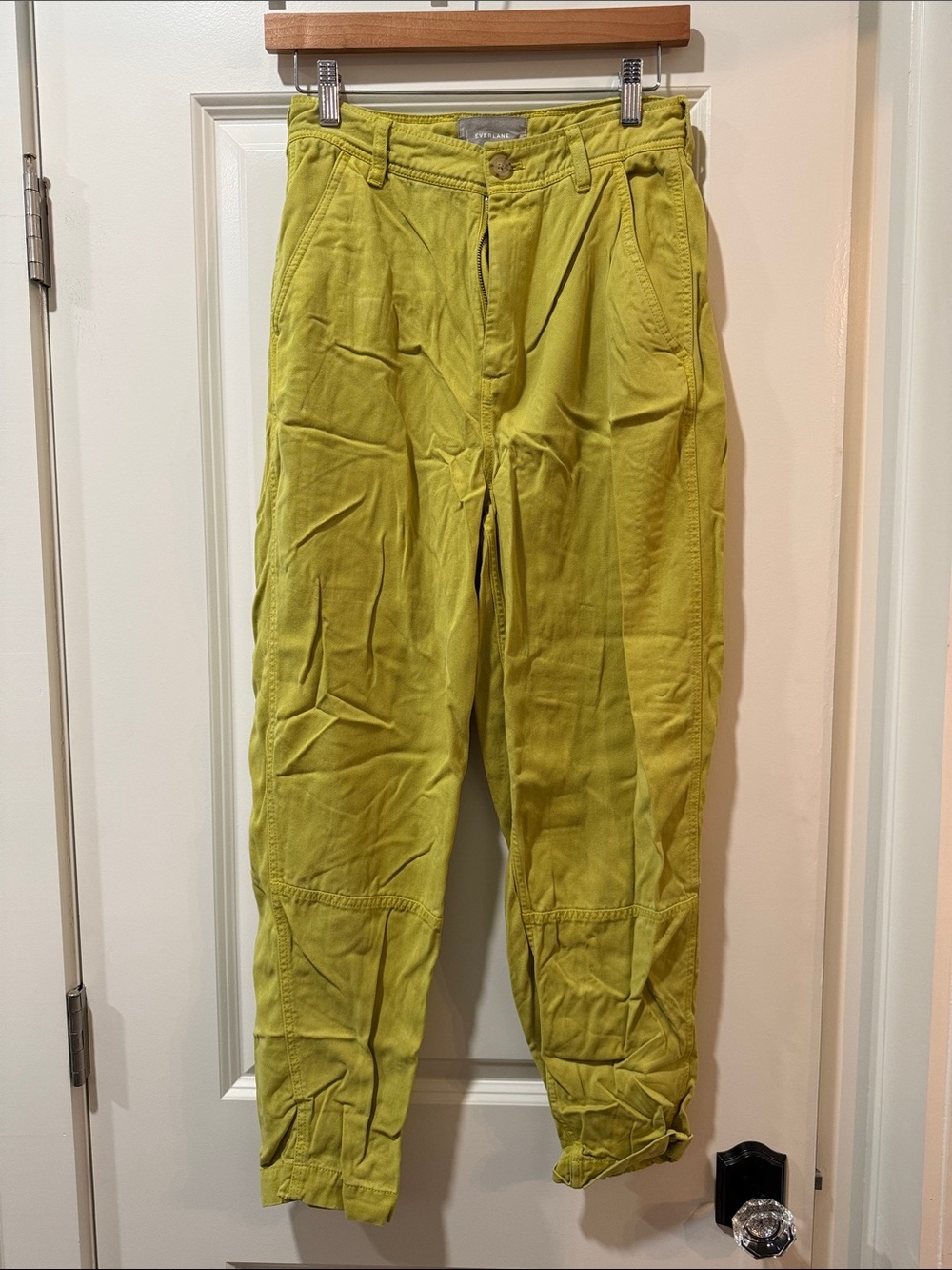 Everlane Women's Trousers in Lime Green
